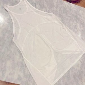 Long line lululemon sheer tank with tie back